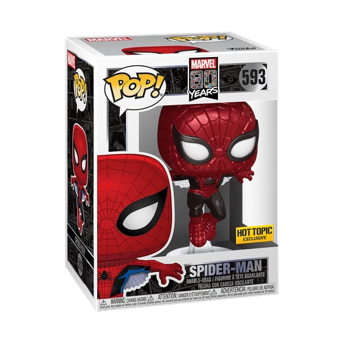 Funko POP! Marvel 80 Years Spider-Man Metallic #593 Hot Topic Exclusive