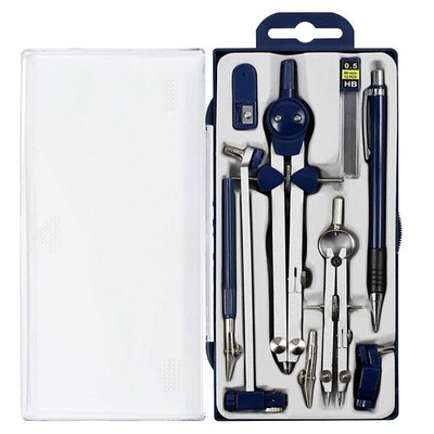 9-teiliges Geometrie-Set Metallgeometrie-Werkzeug für Schüler, Kreiszeichnungswerkzeug und 2987