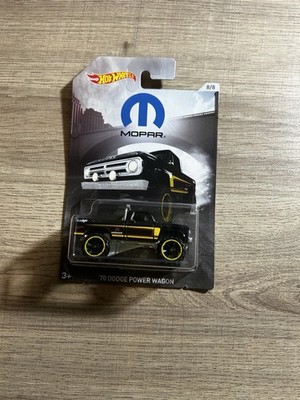 Hot Wheels 2018 MOPAR Series '70 Dodge Power Wagon 4x4 Black Yellow Metal Base