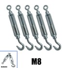 2/5PCS Turnbuckle Wire Tensioner Strainer Hook and Rope Cable Tension M6/M8/M12-