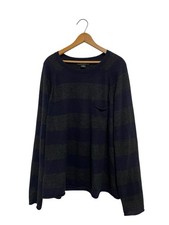 Bloomingdale  s Men  s 100 Cashmere Sweater Lightweight Striped Blue Gray XL