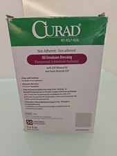Curad CUR250330 Non -Adherent Oil Emulsion Dressing, 50/ Box, Exp 9/1/25
