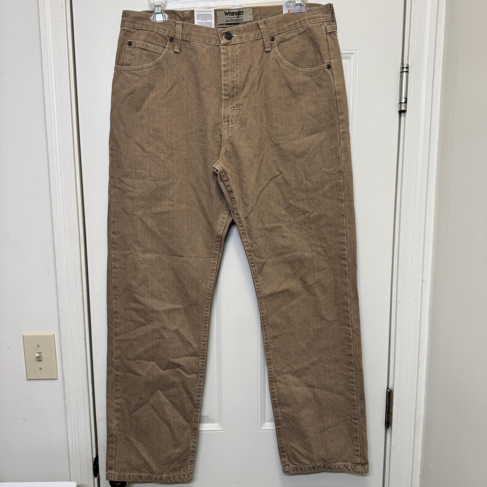 36x32 Beige Relaxed Straight Denim Casual Work