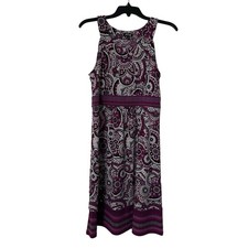APT. 9 Dress Women’s Size Medium Multicolor Fuchsia flower pattern sleeveless