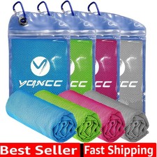 Cooling Towels 4 Pack 40"x12" Cool for Neck Microfiber Soft Breathable ...