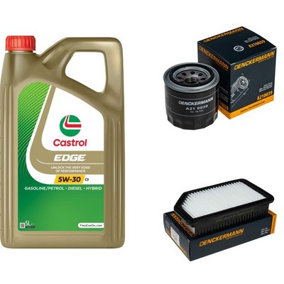 DENCKERMANN Inspektionspaket 5L CASTROL EDGE 5W-30 C3 für KIA Rio III 1.4 CVVT