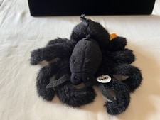 2015 Cuddly Soft Black Plush Eusebia SPIDER TARANTULA by STEIFF w/ Tag Button