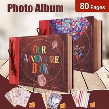 12" Scrapbook Our Adventure Book Photo Album Christmas Anniversary Gift 80Pages