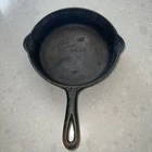 Antique GRISWOLD No.5 Cast Iron Dble Spout Sm Logo Skillet Fry Pan Erie PA 724