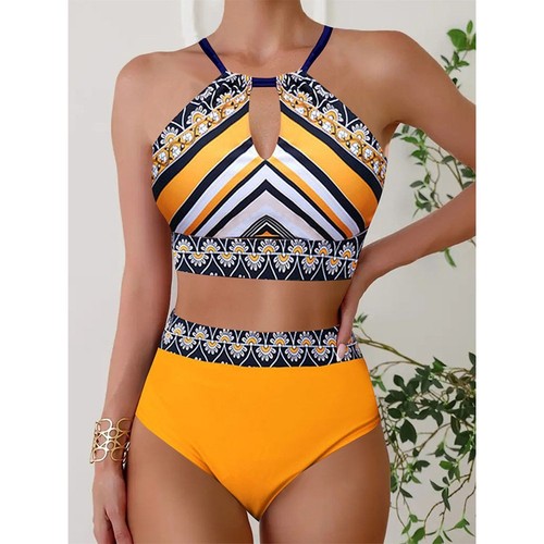 Digitaldruck Bikini Strand Urlaub 20% Elasthan Stoff Brandneu Zustand - Picture 5 of 24