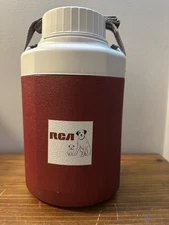 Vintage Coleman RCA Dogs Proscan Water Thermos Camping Cooler  11” Tall NWOT