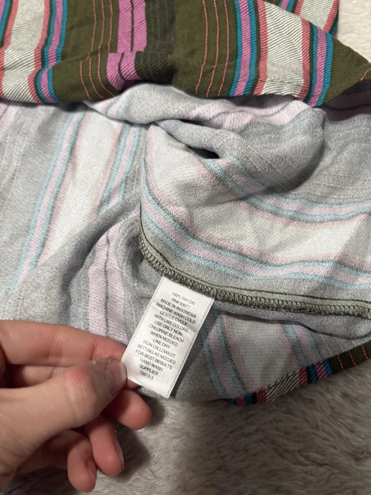 VETEMENTS Abito donna Anna Apparel a righe da spiaggia taglia large nuovo