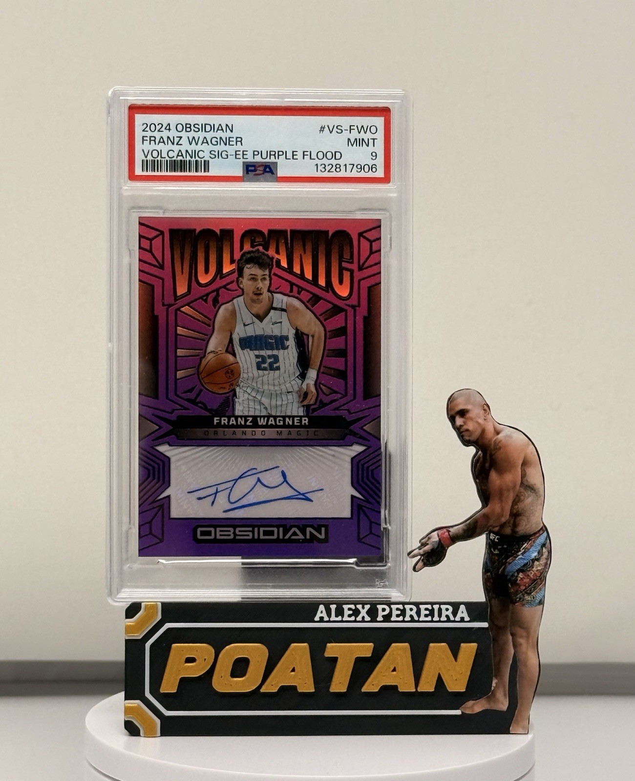2024 Panini Obsidian Franz Wagner Volcanic Auto /49 PSA 9 Purple #VS-FWO