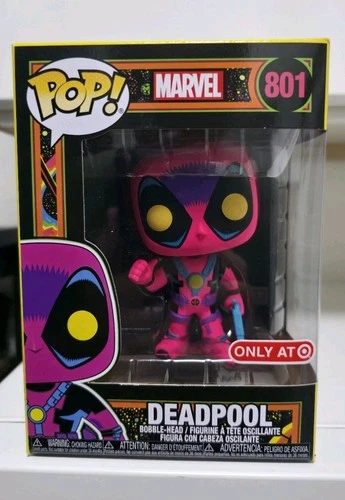 Funko Pop! Marvel Deadpool #801 (Target) Blacklight Vinyl Figure W/Protector