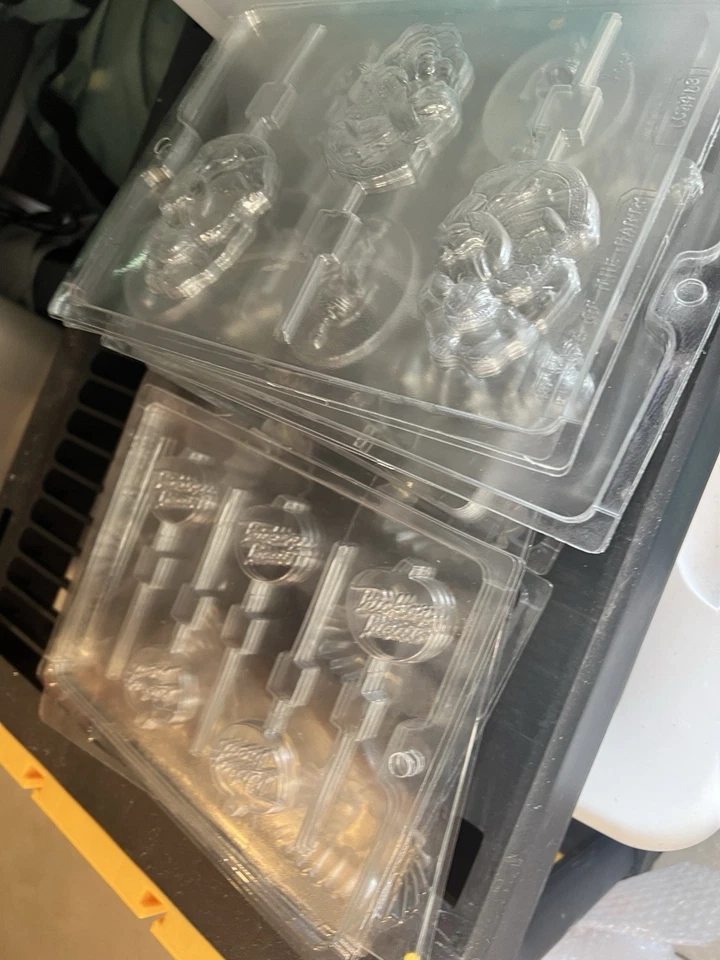 GRAN Lote Plástico Transparente, Moldes Caramelo Chocolate, Variedad PASCUA, NAVIDAD, 5 PC Foto 2 de 4