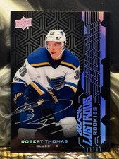 Robert Thomas Rookie Auto UD Black Lustrous Rookies Auto RC Blues - 2018-19 SPx
