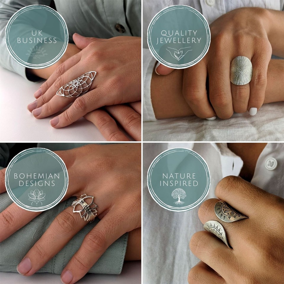 Octopus Tentacle Sterling Silver Ring - 925 Silver Wrap Statement Ring, Boho Nautical Jewelry