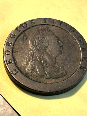 1797 PENNY CARTWHEEL GEORGE III BRITANNIA LARGE COPPER COIN NICE 2 PENCE #579
