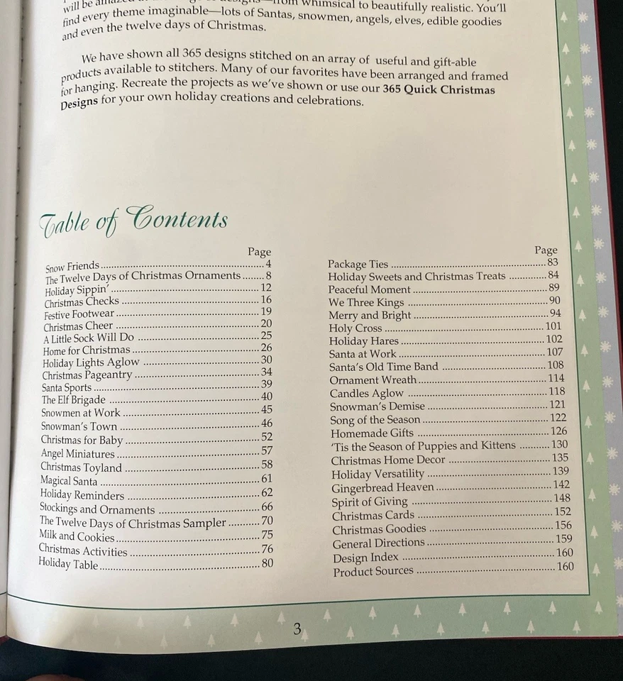 Vtg Rare 365 Quick Cross Stitch Christmas Designs Hard Cover - Image 3 of 3