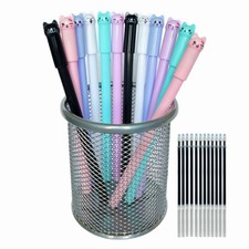 Cat Pens 12 PCS Cute Style Gel Pens 0.5mm Black Ink Fun Gifts Kids School