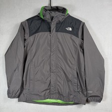 The North Face Jacket Boys XL 18/20 Gray HyVent Hooded Waterproof Windbreaker