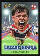 2026 NRL SELECT HEROES LEAGUE HEADS CARD [SYDNEY ROOSTERS] LH113 Lindsay COLLINS