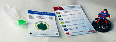 Heroclix Superman mit grünem Kryptonit #001 Figur Modell Vintage
