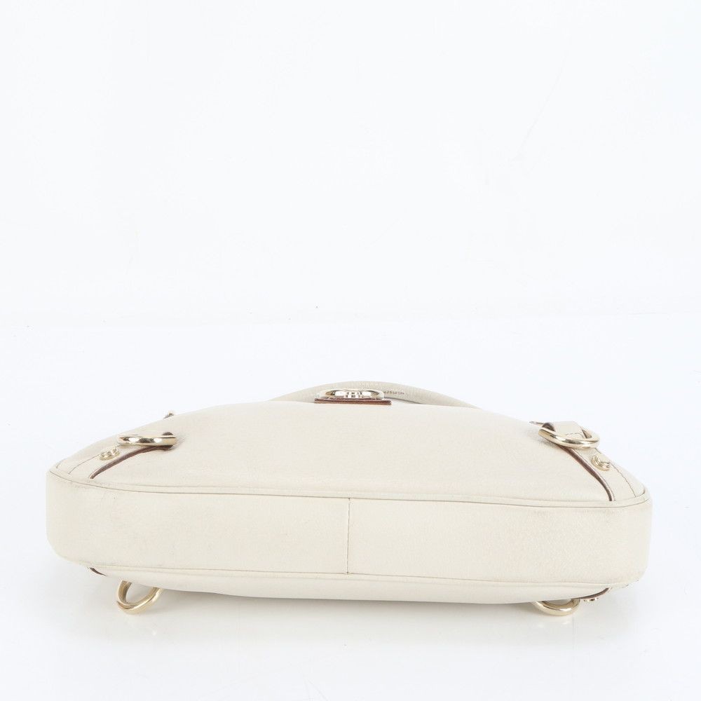 GUCCI Abbey 130738 Ivory Leather Shoulder Bag with Gold Hardware From Japan thumbnail 5
