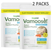 BugMD Vamoose Plus Rodent Repellent Pouches Indoor/Outdoor, Total 8 Pouches.