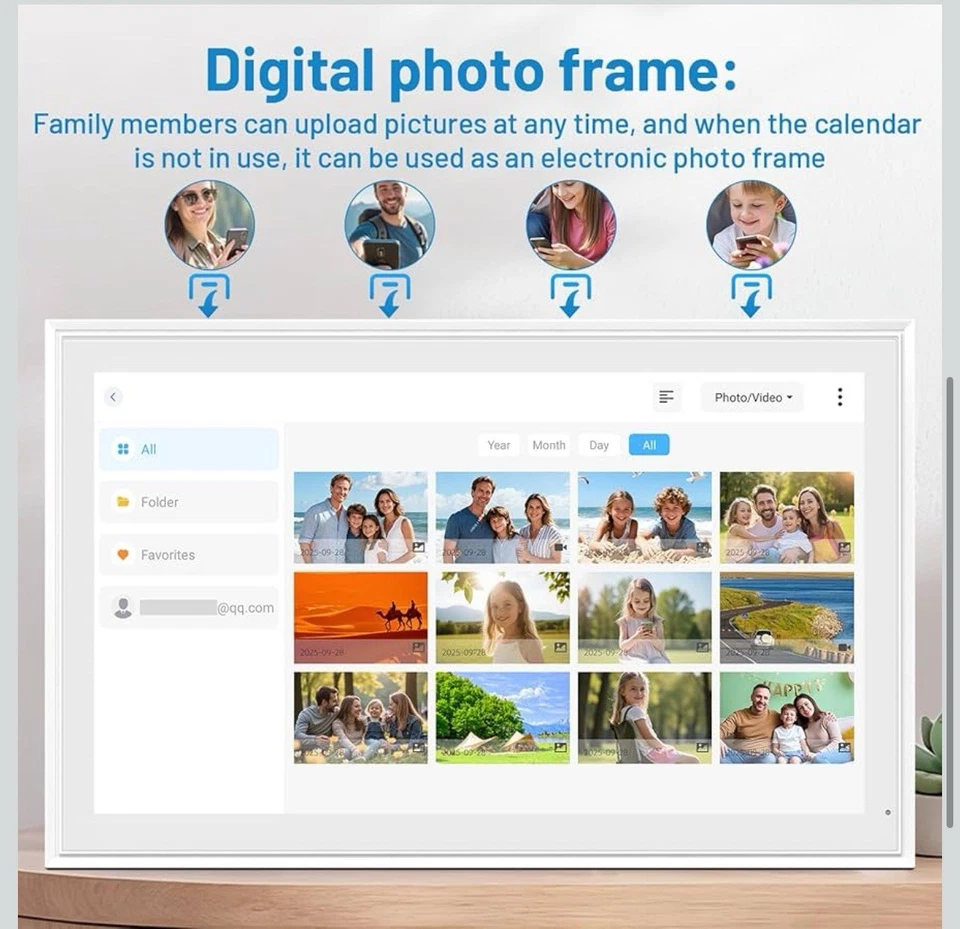 Calendario digital inteligente de 21,5 pulgadas y gráfico de tareas - Planificador familiar interactivo Foto 4 de 4