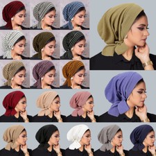 Muslim Women Beanies Hijab Hat Turban Hair Loss Chemo Cap Bonnet Head Wrap Cover