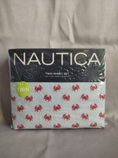 Nautica - Pinstripe Crab Twin Sheet Set - NIP