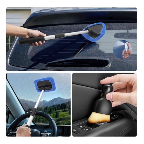 11x Extendable Windshield Cleaner Tool Car Window Cleaning Wash Glass Wiper Kit - Picture 7 of 8