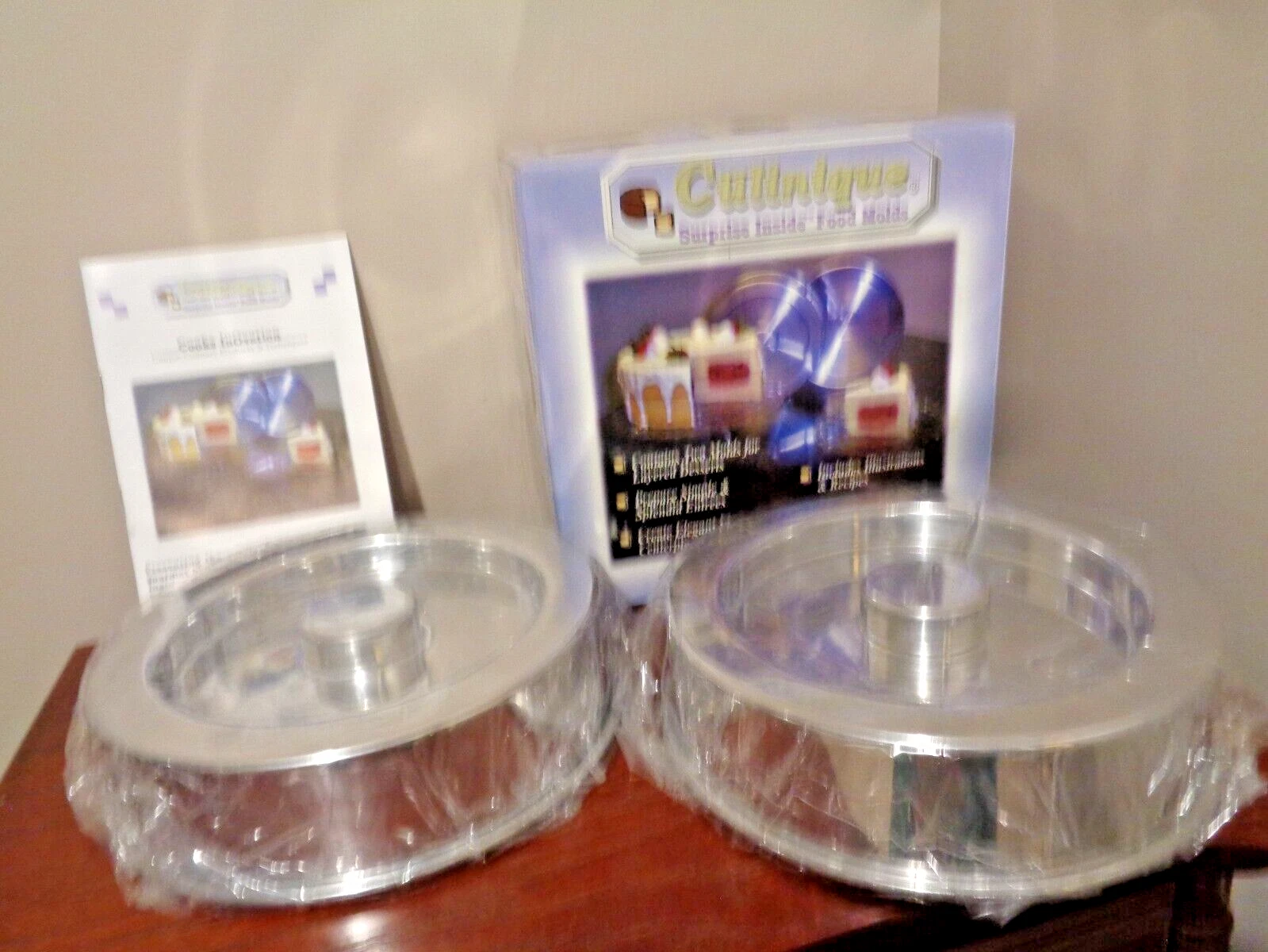 Vtg Culinique Suprise Inside Cake Food Mold Pan Layered Desserts Cakes & Recipes