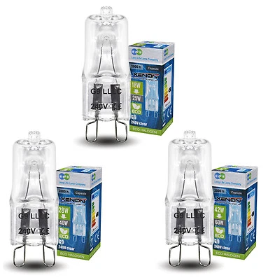 LONG LIFE LAMP COMPANY Eco Halogen G9 Energy Saving Light Bulbs Replacement for 25W 40W 60W G9 Halogens