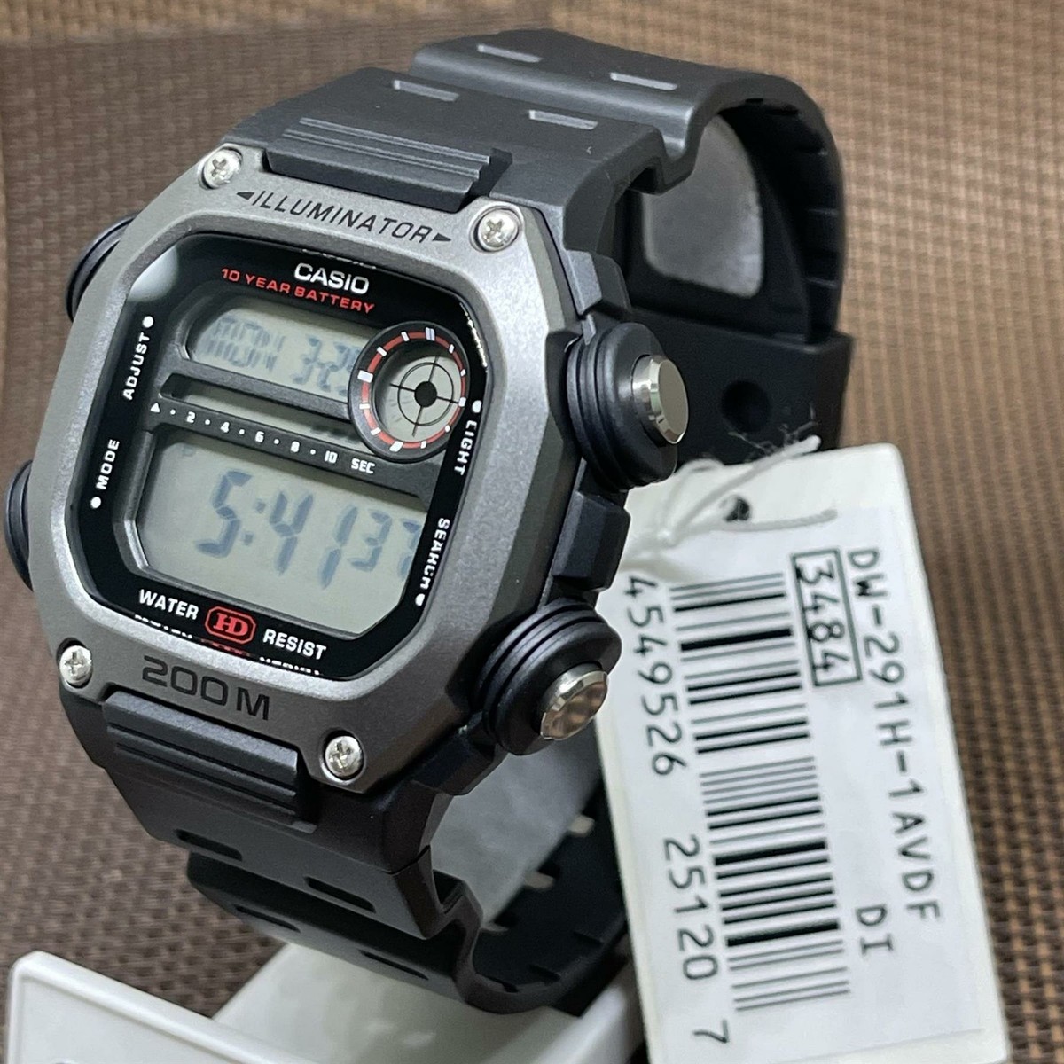 Casio DW-291H-1A Youth Illuminator World Time Digital Sport Men's