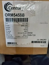 CENTURY 1/3-1/6 HP Condenser Fan Motor ORM5458B 3RCP7 W/ Capacitor NEW