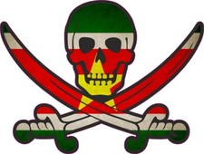 Pirate Sticker Jack Rackham Calico Flag Country SME Suriname
