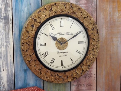 インテリア時計 antique wall clock Amazon.com: Clock Retro Double-Sided Wall Clock, European Antique