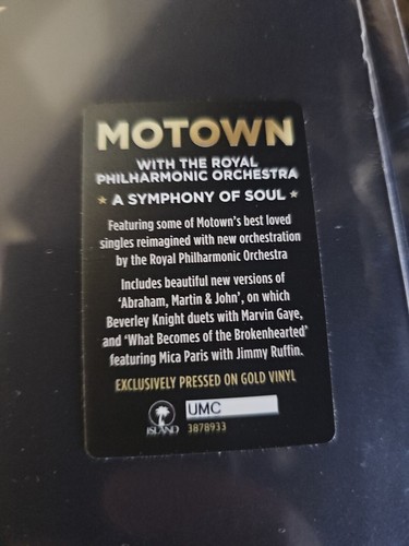 Motown With The Royal Philharmonic Orchestra - Gold Colored LP - Picture 3 of 3