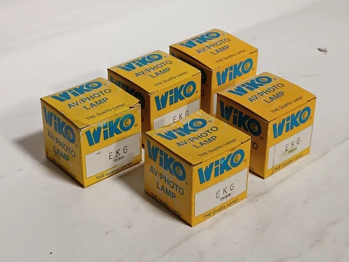 Lot of 5 WiKO EKG AV Photo Lamps Lightbulbs, 19 Volt, 80 Watt, in Original Boxes