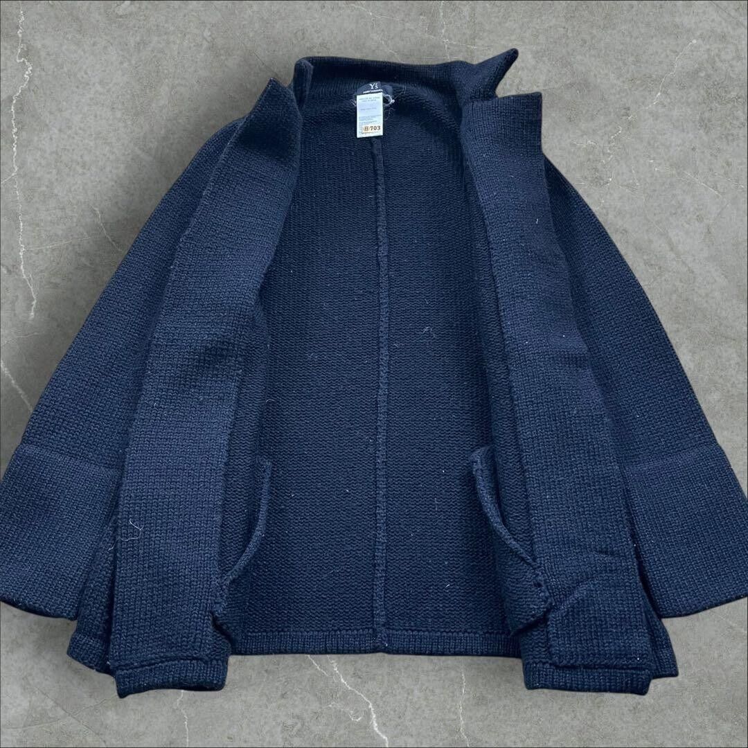 Y's Yohji Yamamoto Jacket Cardigan Wool Knit Black 3 size Y's Yohji Yamamoto Jacket Cardigan Wool Knit Black 3 size