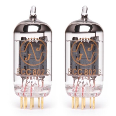 「動作品」ECC802S JJゴールド高信頼管(12AU7)マッチドペアー Pair of JJ ECC802s / Hi-Performance 12AU7 Gold Pin Preamp Vacuum