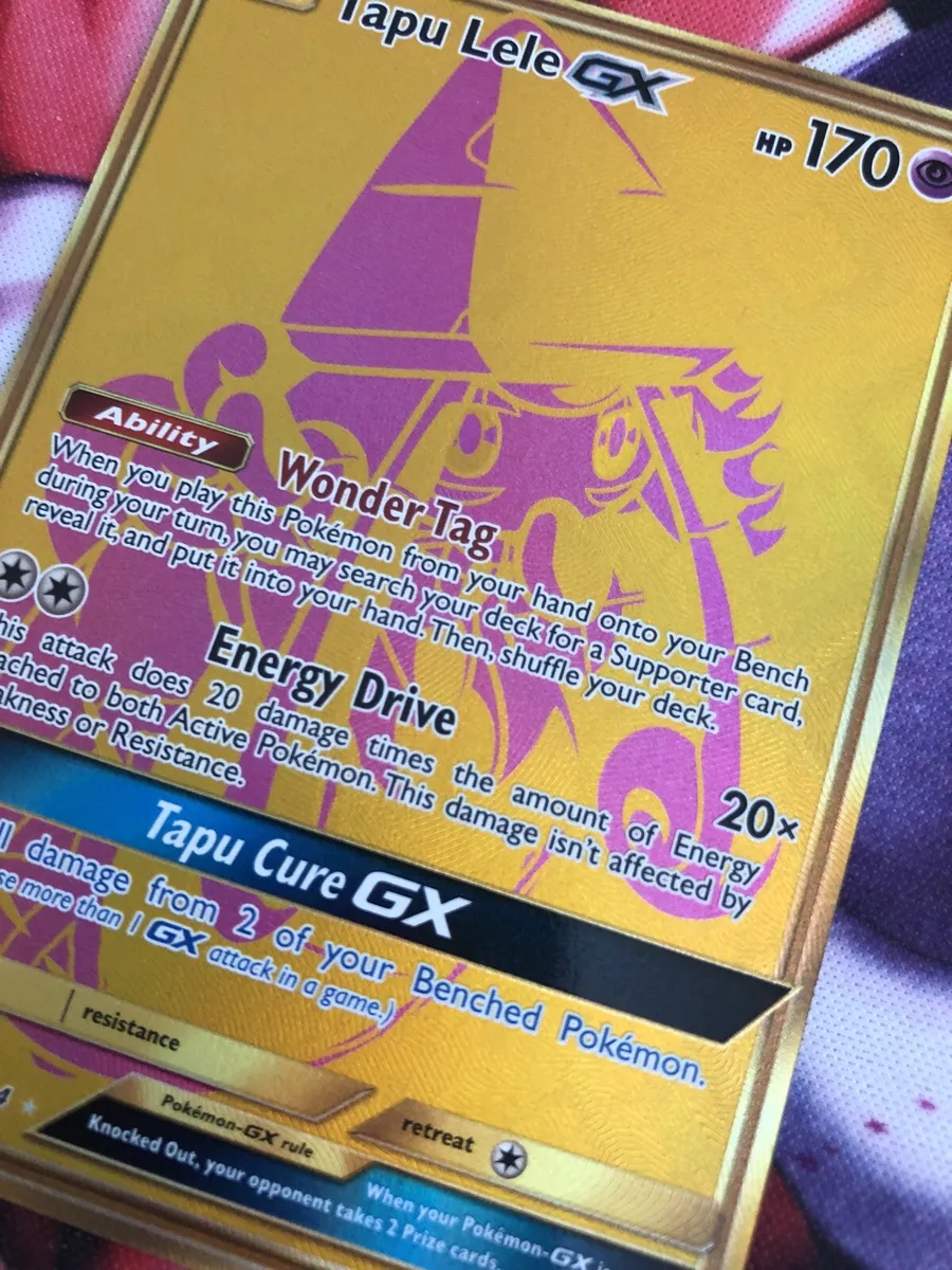 Carta Pokémon Tapu Koko Gx Tapu Lele Gx Com Lote 100 Cartas