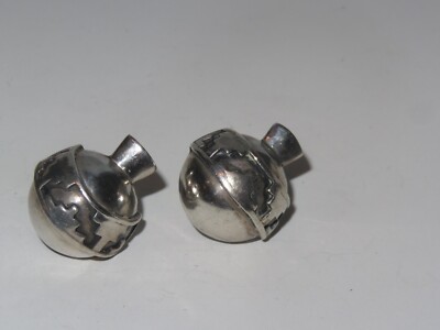 Vintage Sterling Silver Taxco Mexico Earrings Jewelry [a588]