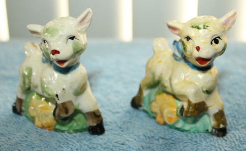 Vintage Lamb Salt & Pepper Shakers - Japan - Picture 2 of 6