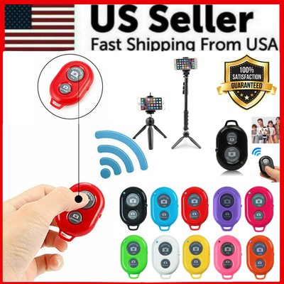 Wireless Bluetooth Remote Control Shutter Self-timer For iPhone X 8 7 6 Samsung