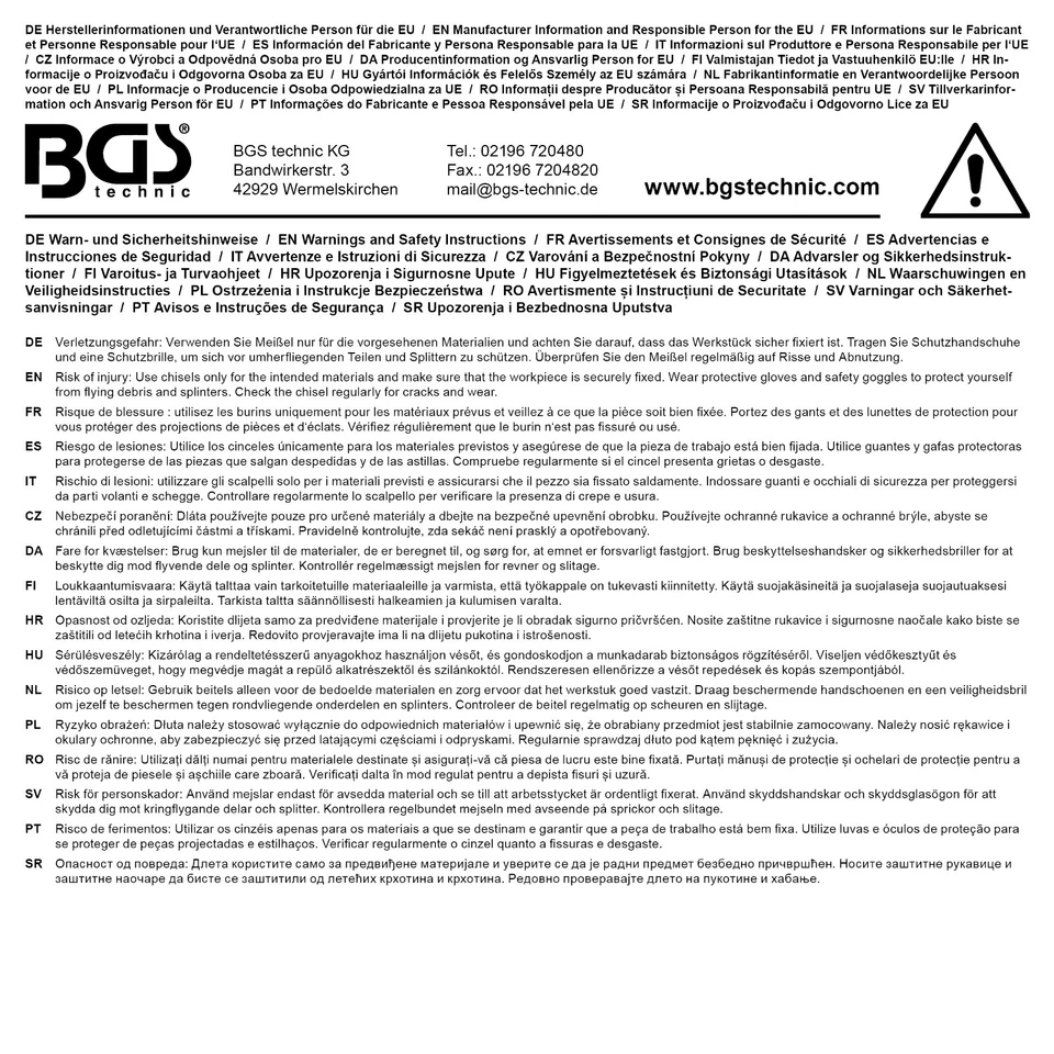 BGS! Karosserie Trennmeissel PKW Auto Trenn Meissel Karosseriemeissel Meisel Set - Bild 2 von 2