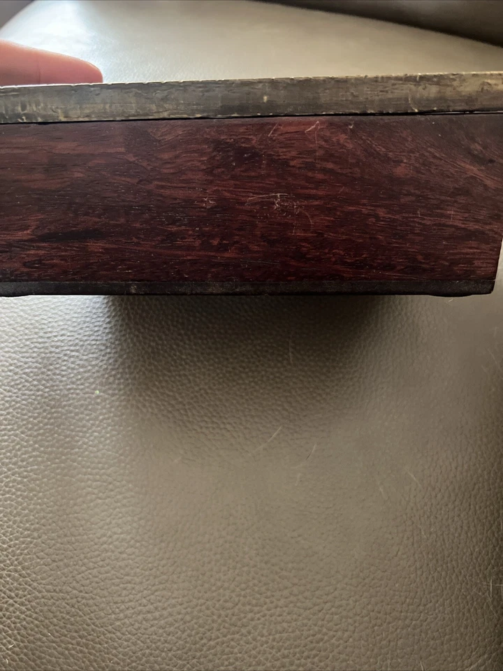 Joyero estilo vintage CARVINE MADERA METAL TRABAJO Foto 2 de 4