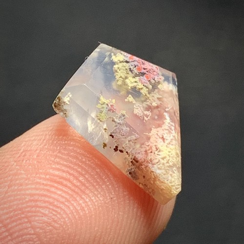 Tiny Scenic Moss Agate Cabochon 14x11x3.5mm High Quality 3.5 ct - Picture 5 of 6
